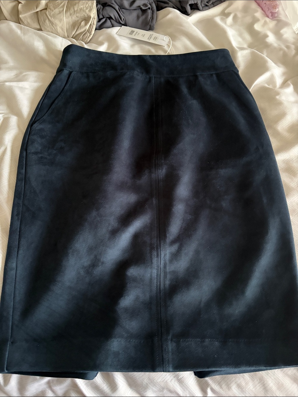 Ever New Classic Navy Suedette Pencil Skirt - 4 NWT